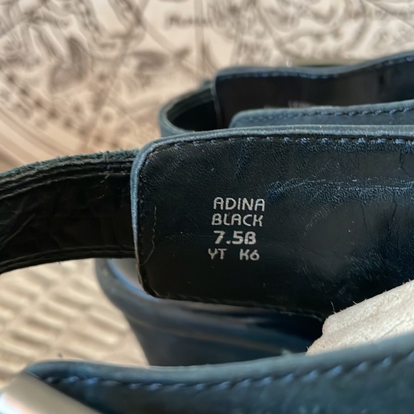 Earth Shoes Adina wedge heel black ruched - Picture 3 of 6